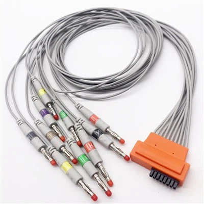 Cardioline EKG Leadwire 0,9 m 10 Lead Holter-kabel 16-stifts banankontakt